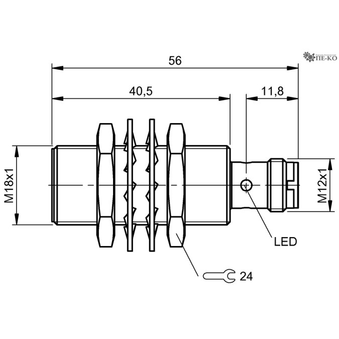 Індуктивний датчик Balluff BES M18EG1-PSC80A-S04G-S02 (BES05NC)