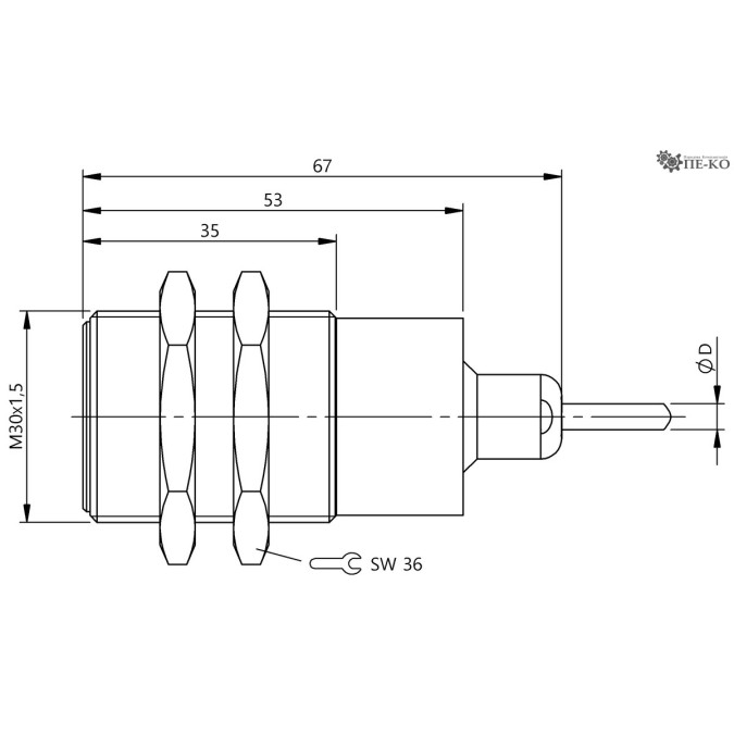 Індуктивний датчик Balluff BES M30MH2-GNX10B-BT02-EXA (BES05NK)