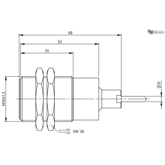 Індуктивний датчик Balluff BES M30MH2-GNX10B-BT02-EXB (BES05NT)