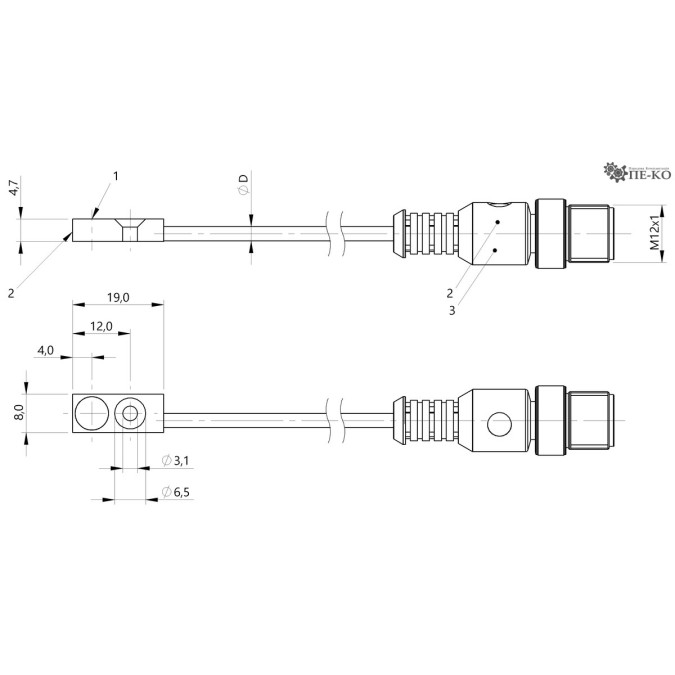 Індуктивний датчик Balluff BES R12EC-PSC20B-ES00,3-GS04-118 (BES05P2)