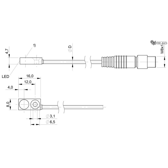 Індуктивний датчик Balluff BES R04MC-PSC20B-EZ00,3-GS49-519 (BES05P9)