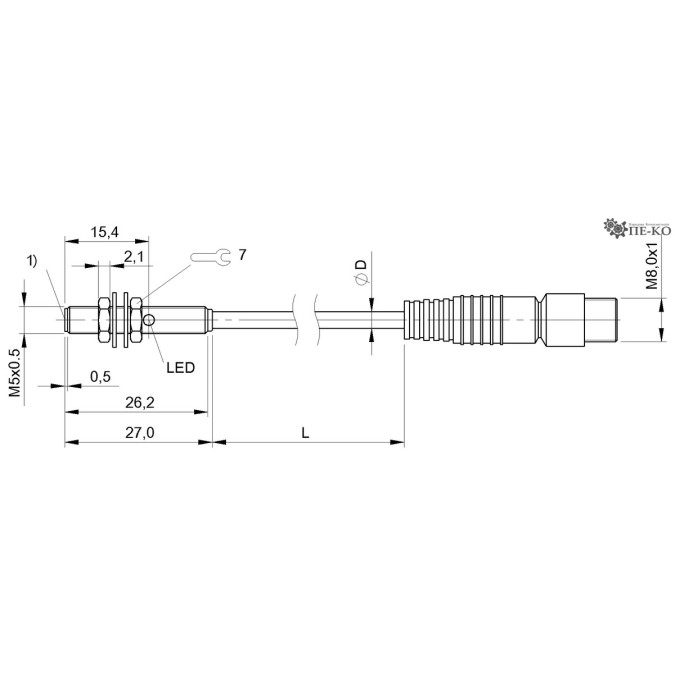 Індуктивний датчик Balluff BES 516-3005-G-SA13-E4-C-S49-00,3 (BES05PL)