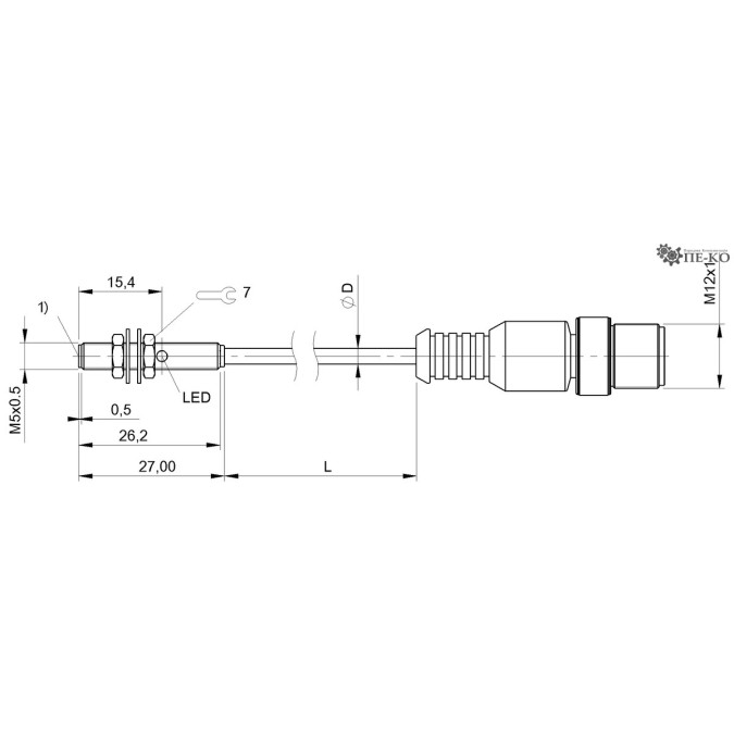 Індуктивний датчик Balluff BES 516-3005-G-SA13-E4-C-S4-00,3 (BES05PM)