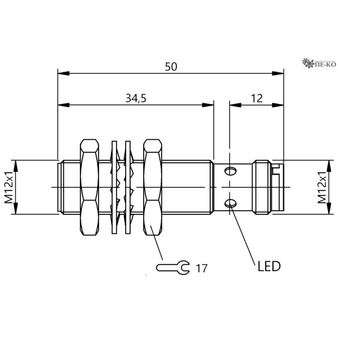 Індуктивний датчик Balluff BES M12MD1-YIC60B-S04G (BES05T3)