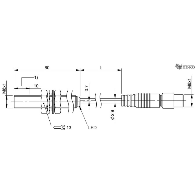 Індуктивний датчик Balluff BES M08MM-PSC40B-BP00,3-GS49 (BES05U8)