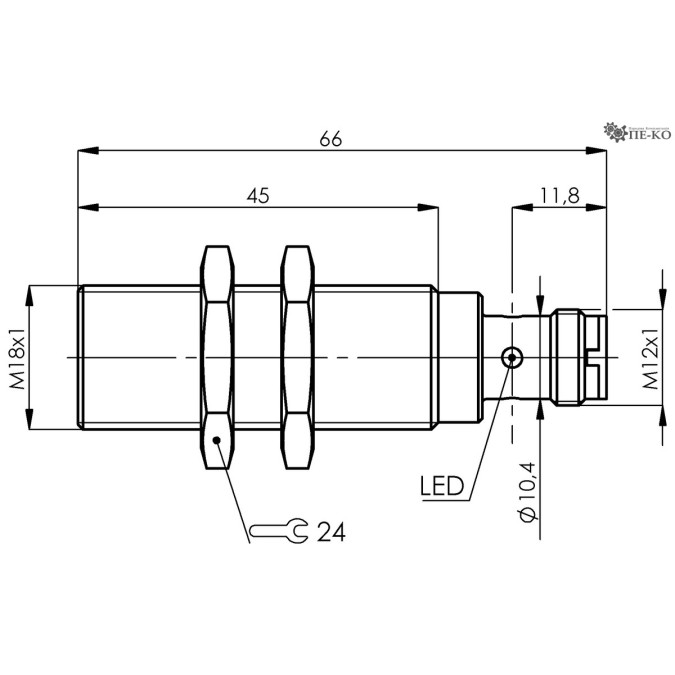 Індуктивний датчик Balluff BES M18EH1-L01C80B-S04G-L04 (BES05WY)