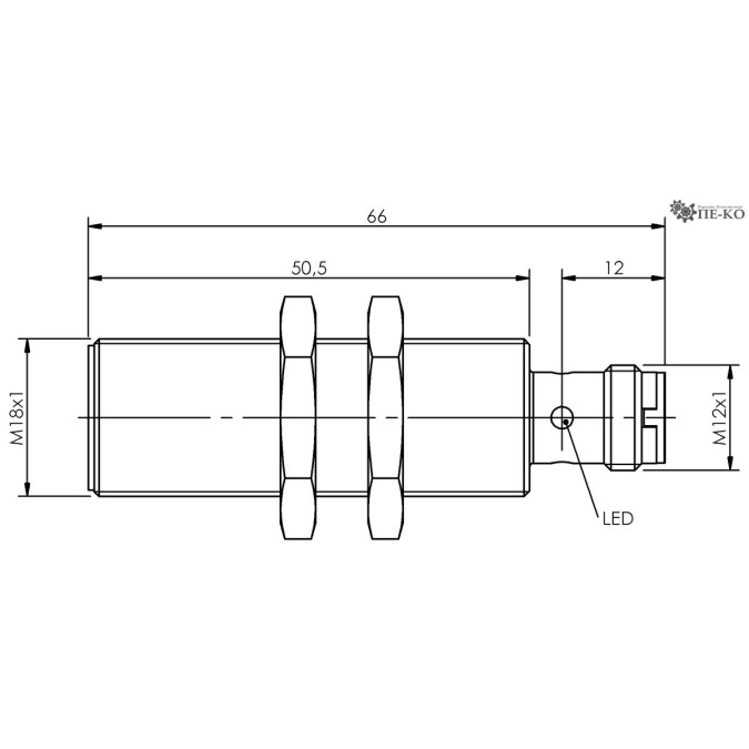 Індуктивний датчик Balluff BES M18MI-PSC50A-S04G-W09 (BES05Y1)