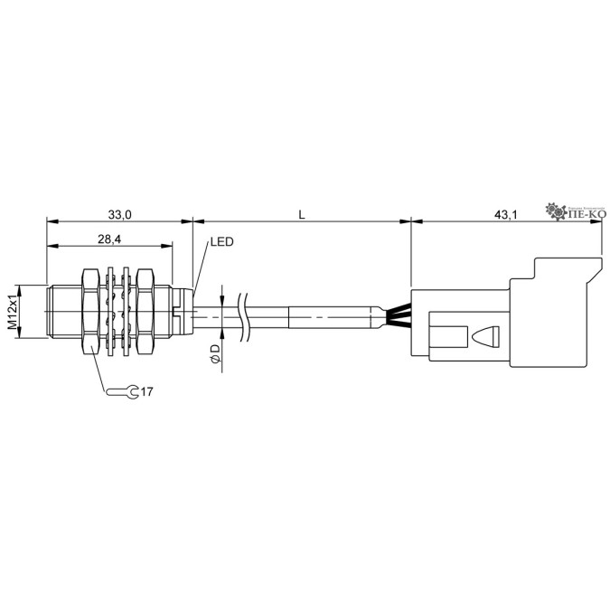 Індуктивний датчик Balluff BES M12MD-PSC40B-BP00,15-Z06 (BES05Y9)