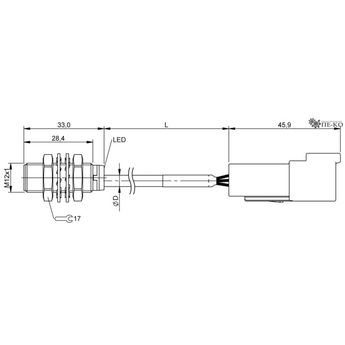 Індуктивний датчик Balluff BES M12MD-PSC40B-BP00,15-Z07 (BES05YA)