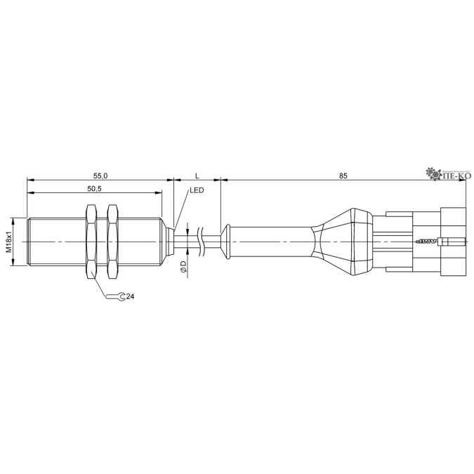 Індуктивний датчик Balluff BES M18MI-PSC80B-BP00,15-Z10 (BES05YH)
