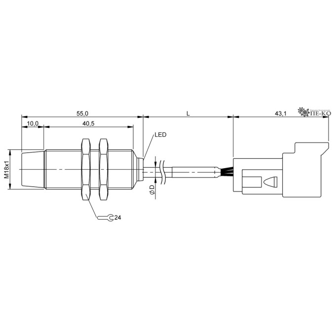 Індуктивний датчик Balluff BES M18MG-PSC16F-BP00,15-Z06 (BES05YJ)
