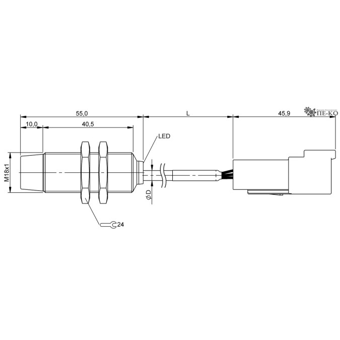 Індуктивний датчик Balluff BES M18MG-PSC16F-BP00,15-Z07 (BES05YK)