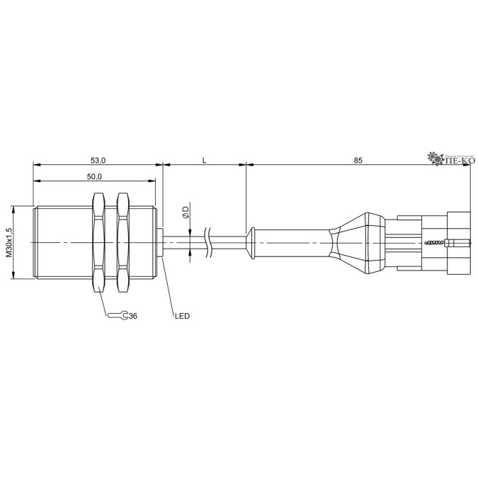 Індуктивний датчик Balluff BES M30MI-PSC15B-BP00,15-Z10 (BES05YP)