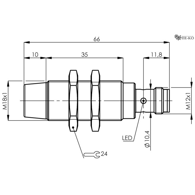 Індуктивний датчик Balluff BES M18EH1-L01C12F-S04G-L04 (BES0601)