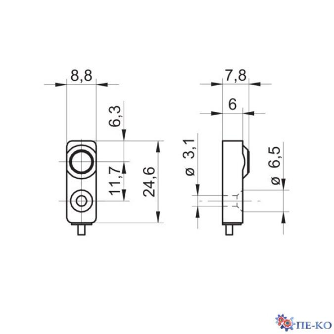 Індуктивний датчик Baumer IF08.D03L-Q25.GP1I.7VCU