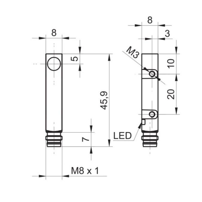 Індуктивний датчик Baumer IFFM 08N17A1/O1S35L