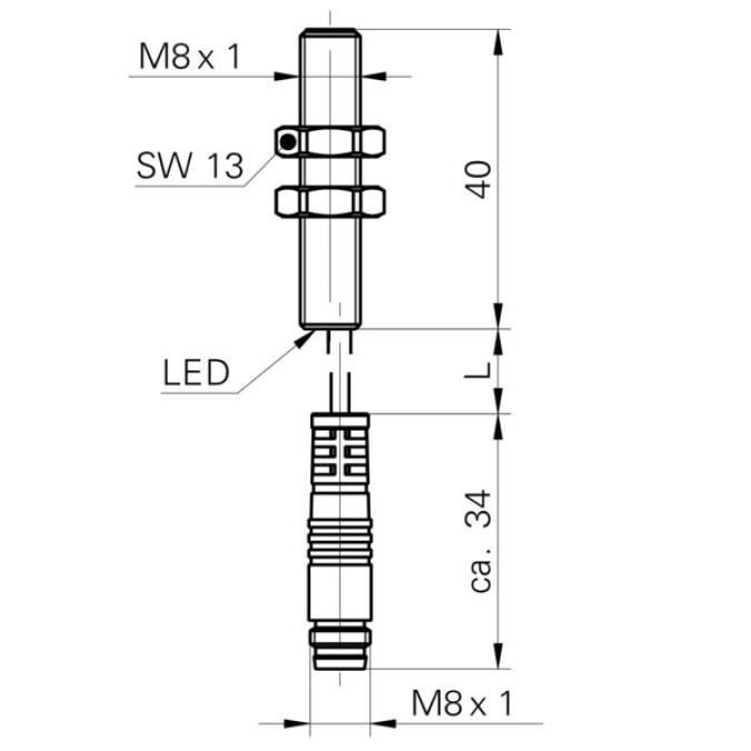Індуктивний датчик Baumer IFRM 08N17A1/KS35L