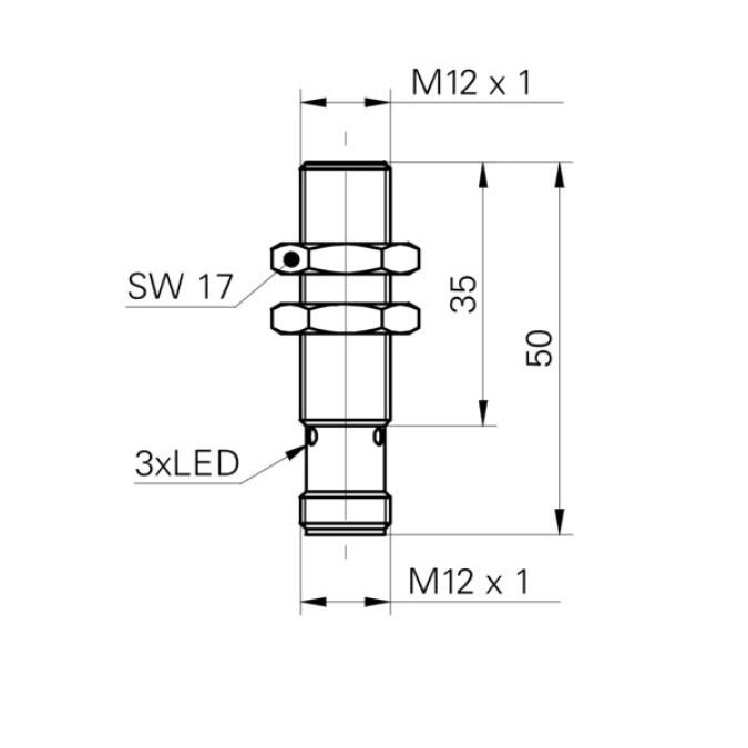 Індуктивний датчик Baumer IFRM 12P1701/S14L