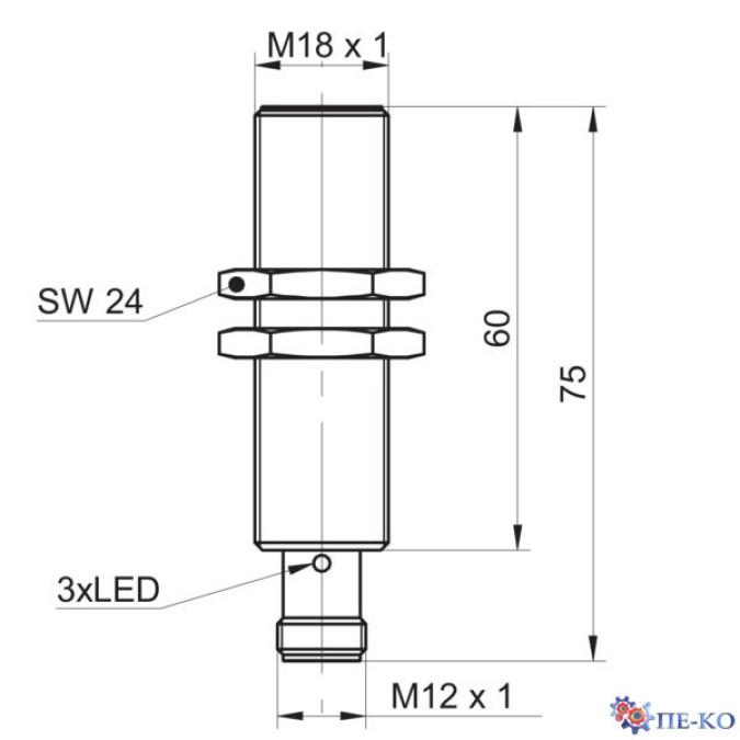Індуктивний датчик Baumer IFRM 18P17A4/S14L