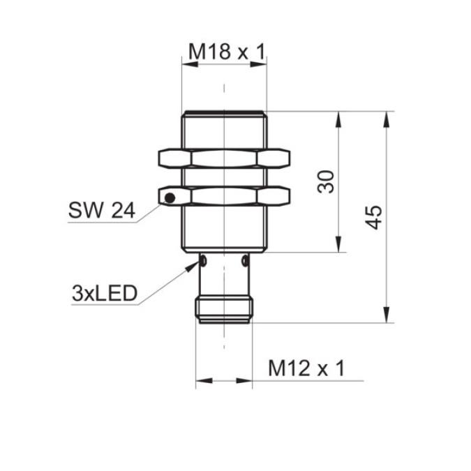 Індуктивний датчик Baumer IFRM 18P17A5/S14L