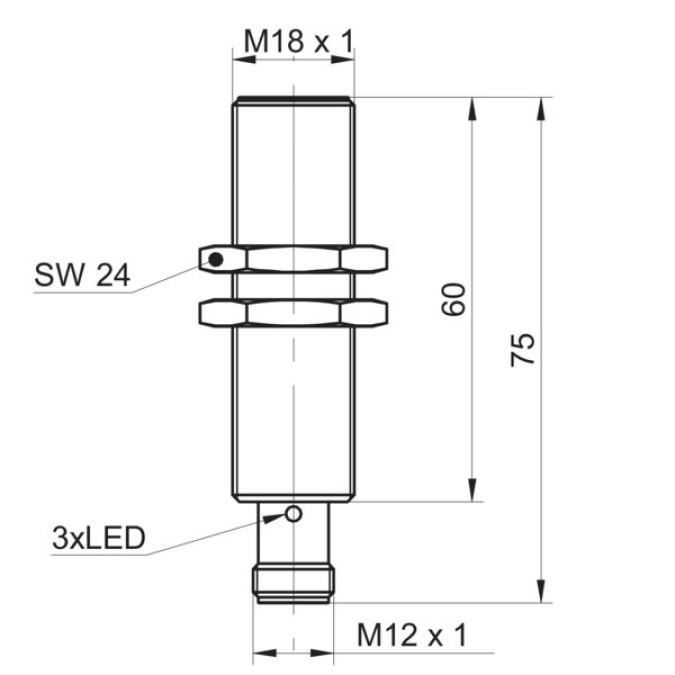 Індуктивний датчик Baumer IFRM 18P37A4/S14L