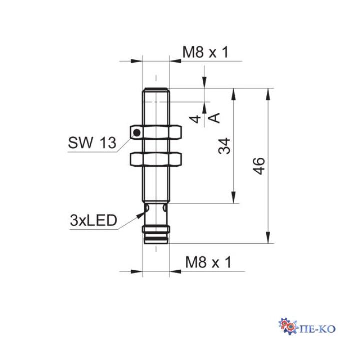 Індуктивний датчик Baumer IR08.D03L-F46.GP1I.7SL