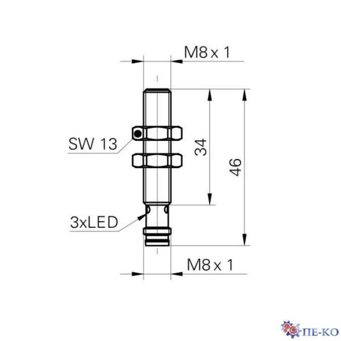 Індуктивний датчик Baumer IR08.P02F-F46.PC1Z.7SL