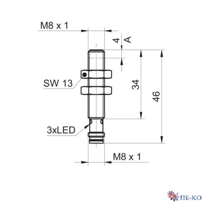 Індуктивний датчик Baumer IR08.P03S-F46.PC1Z.7SL