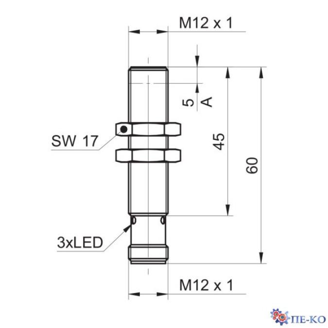 Індуктивний датчик Baumer IR12.D04L-F60.UAME.7BF