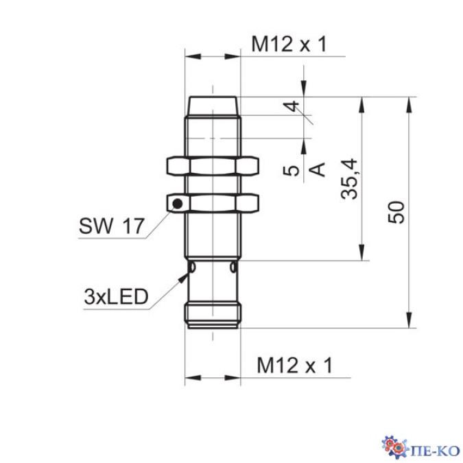 Індуктивний датчик Baumer IR12.P10S-N50.NO1Z.7BO