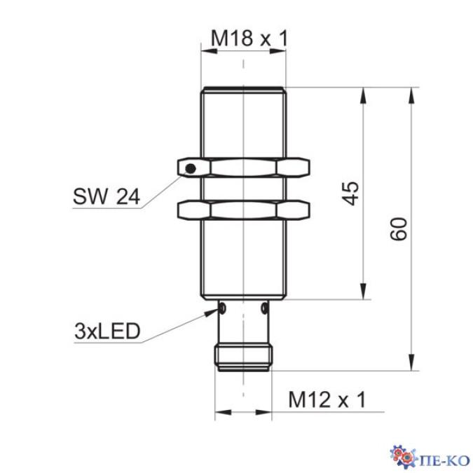 Індуктивний датчик Baumer IR18.D10L-F60.GP1I.7BF
