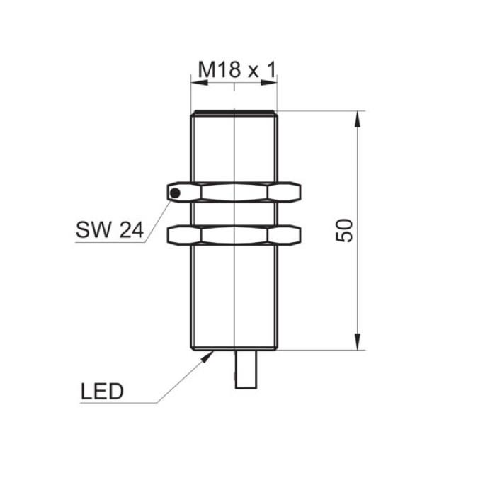 Індуктивний датчик Baumer IR18.P08F-Q50.PC1Z.7BCV