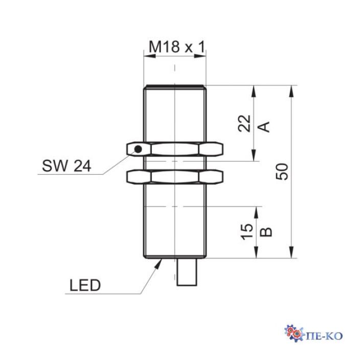Індуктивний датчик Baumer IR18V.P08S-F50.NO1Z.9BCU/E011