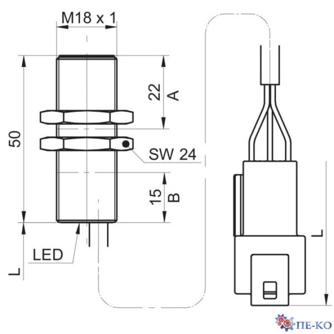 Індуктивний датчик Baumer IR18V.P08S-F50.PO1Z.9BDU/0035_E011