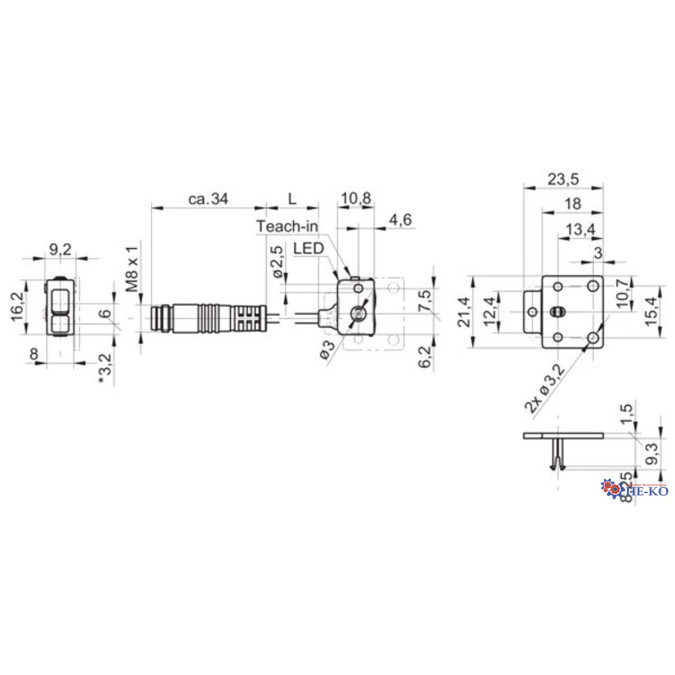 Оптичний датчик Baumer FNCK 07N6910/KS35A