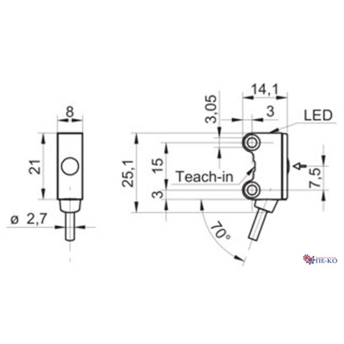 Оптичний датчик Baumer O200.EL-NV1T.72CV/FREC