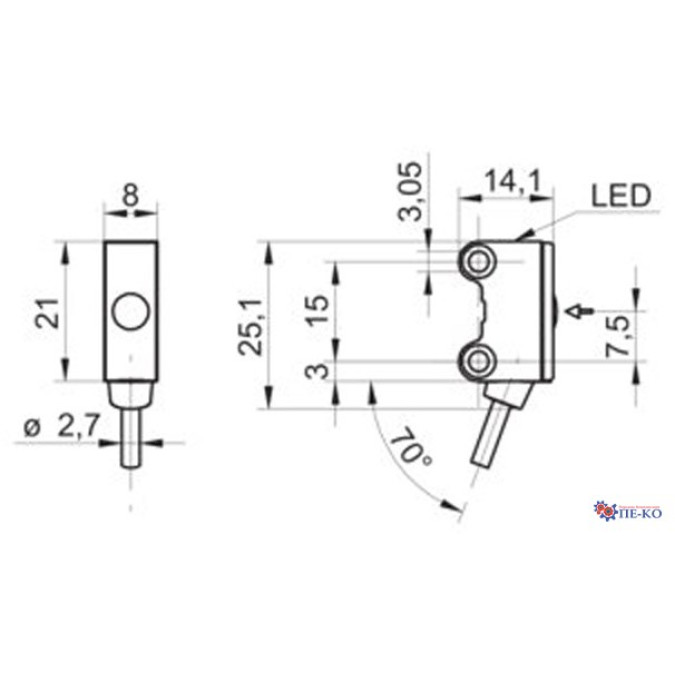 Оптичний датчик Baumer O200.ER-GL1E.72CV/T003