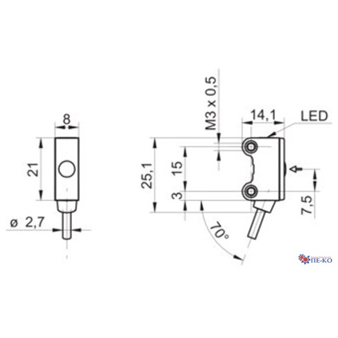 Оптичний датчик Baumer O200.ER-PV1Z.72CV/H006