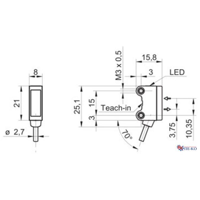 Оптичний датчик Baumer O200.GL-GW1J.72CV/F040_H006