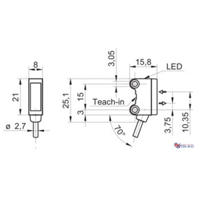 Оптичний датчик Baumer O200.GP-GW1J.72CV/B005