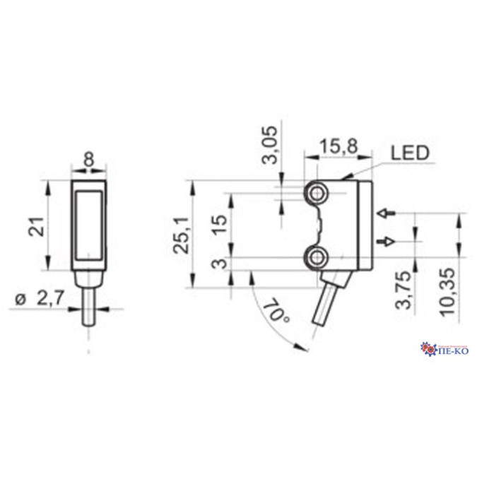Оптичний датчик Baumer O200.GP-GW2I.72CV/A014
