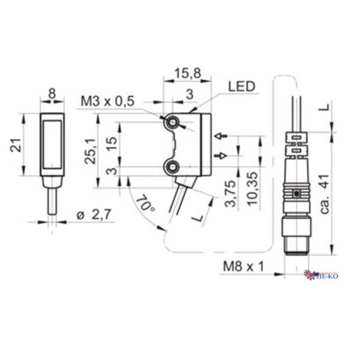 Оптичний датчик Baumer O200.GP-GW2I.72NV/A014_H006