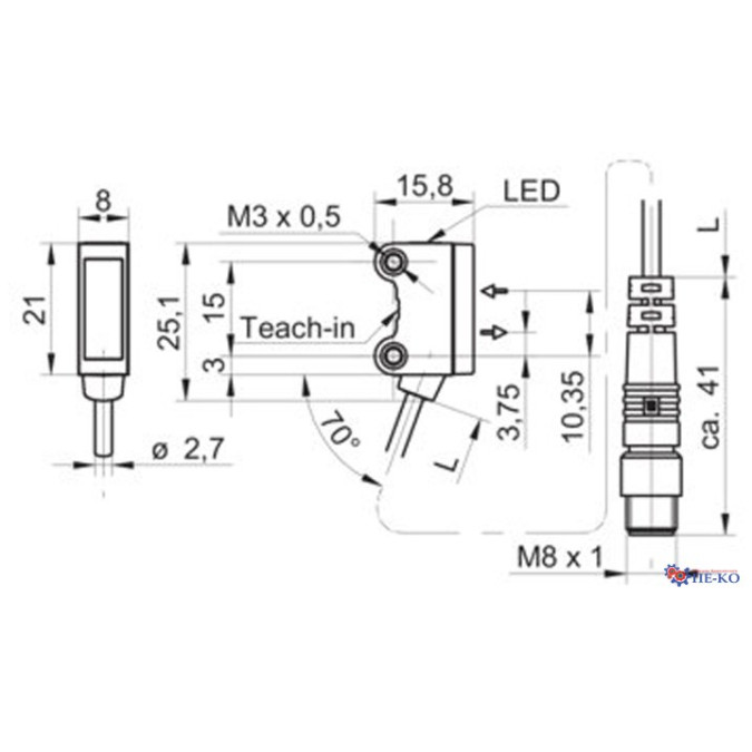 Оптичний датчик Baumer O200.GP-NV1T.72NV/H006