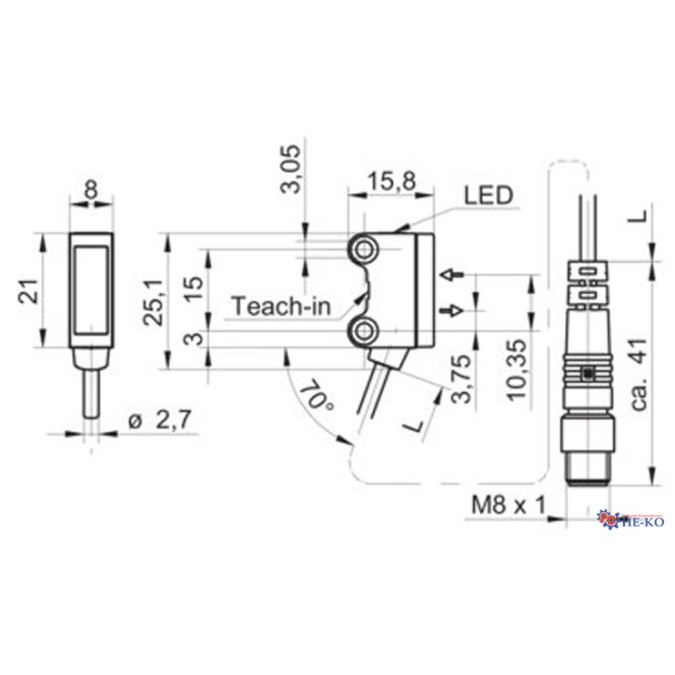 Оптичний датчик Baumer O200.GP-PV1T.72NV/E022