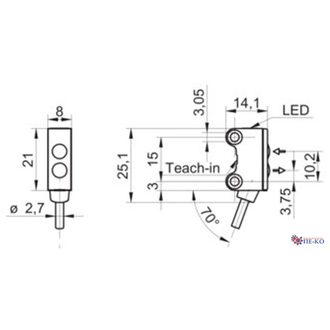 Оптичний датчик Baumer O200.GR-GW1J.72CV/E026
