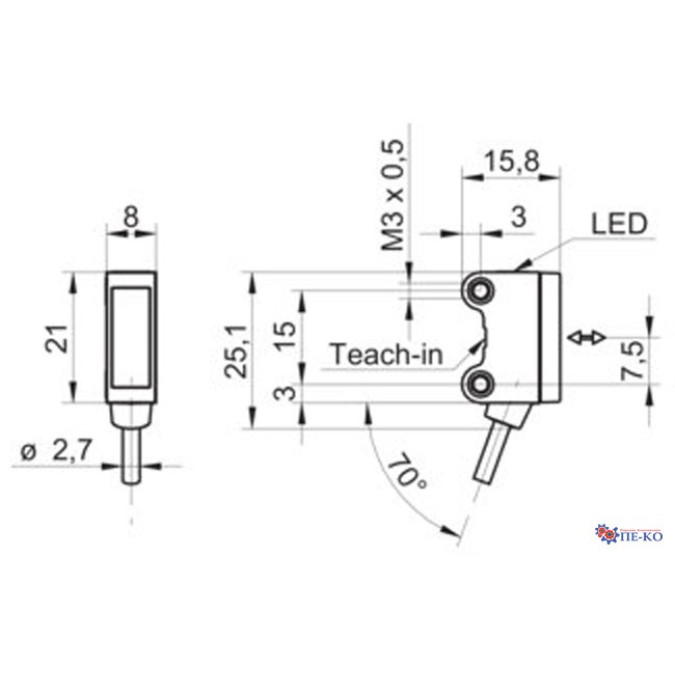 Оптичний датчик Baumer O200.RL.C-NV1T.72CV/FIN1_H006