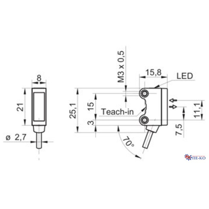 Оптичний датчик Baumer O200.RP-PV1T.72CV/H006