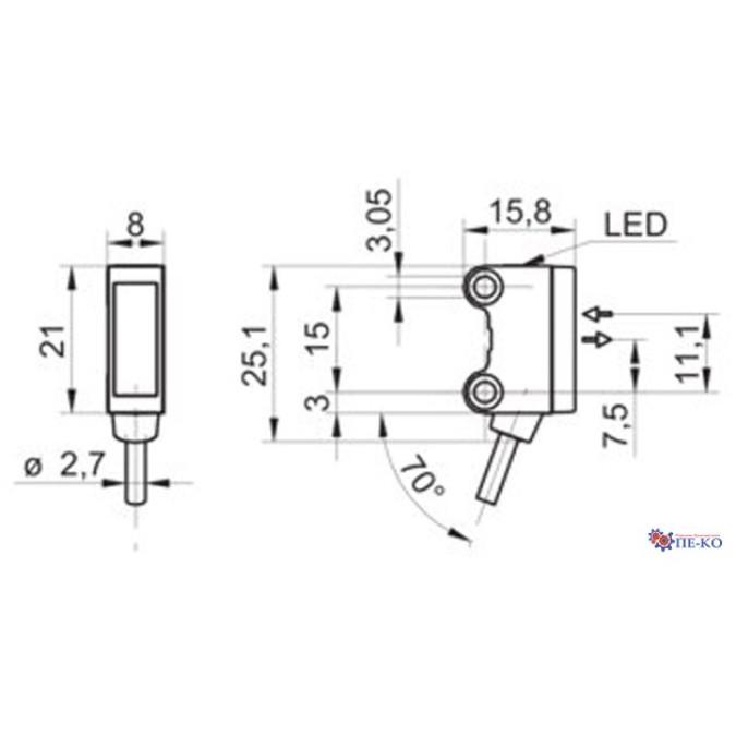 Оптичний датчик Baumer O200.RR-GL1E.72CV/T003