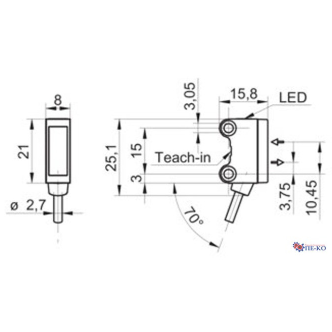 Оптичний датчик Baumer O200.SP-PV1T.72CV