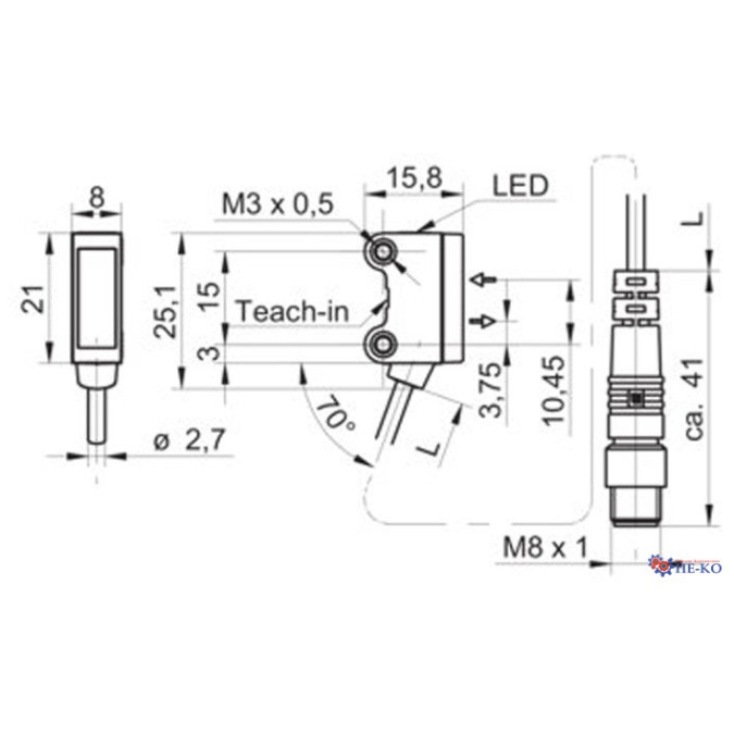 Оптичний датчик Baumer O200.SP-PV1T.72NV/H006_T003